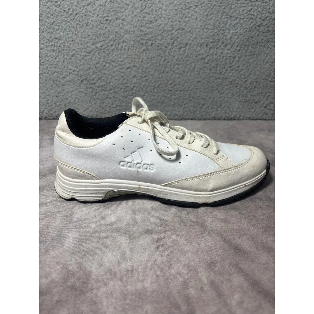 Adidas Traxion Mens Golf Shoes‎ White Leather Cleated 673849 Size 9